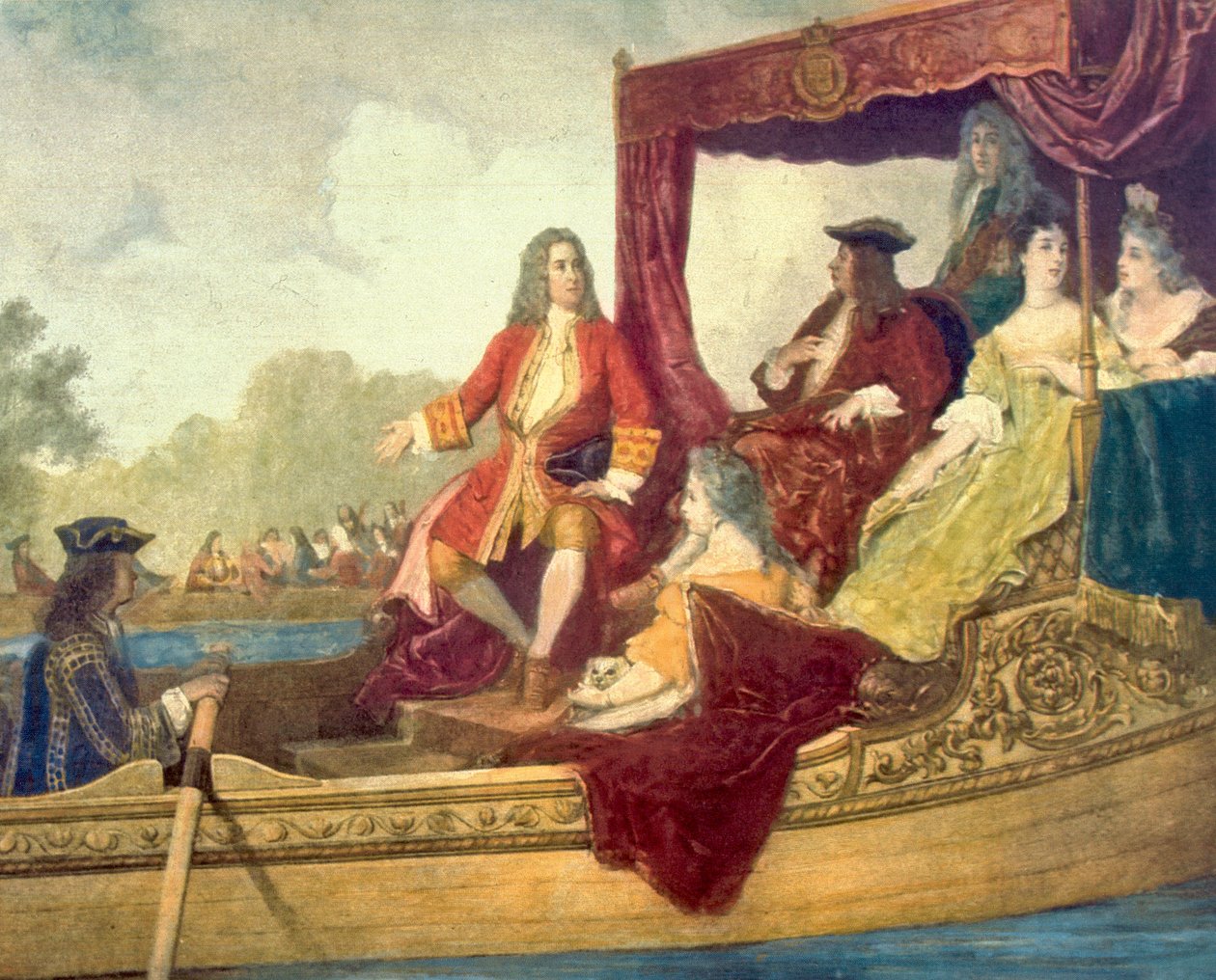George Frideric Handel med King George av Edouard Jean Conrad Hamman