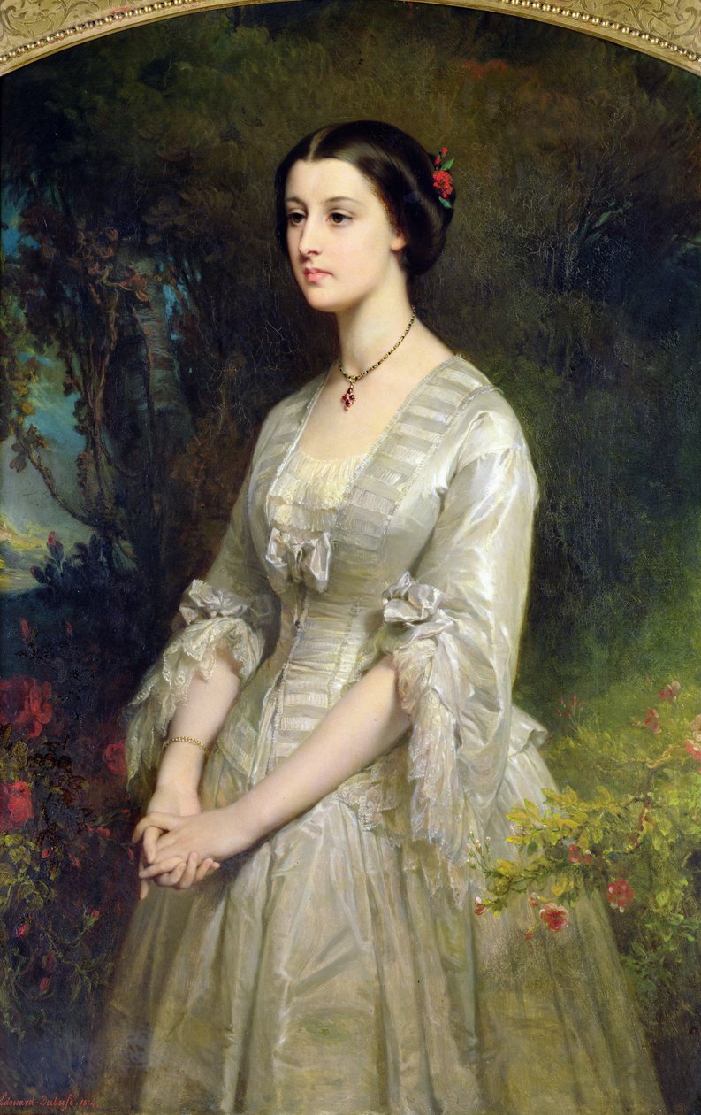 Portrett av Marie de Bonneval, hertuginne av Cadore, 1854 av Edouard Louis Dubufe
