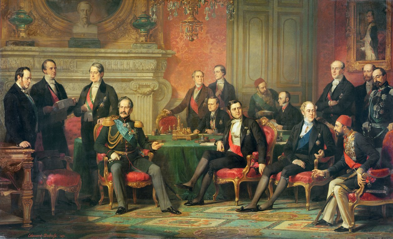 Paris-kongressen, 25. februar til 30. mars, 1856 av Edouard Louis Dubufe