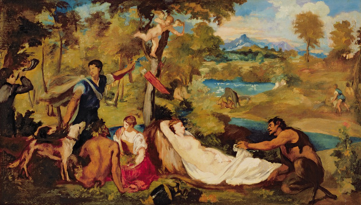 Jupiter og Antiope, 1856 av Édouard Manet