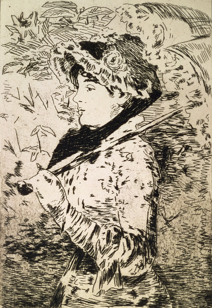 Spring (Jeanne), 1882 (etsing og akvatint) av Édouard Manet
