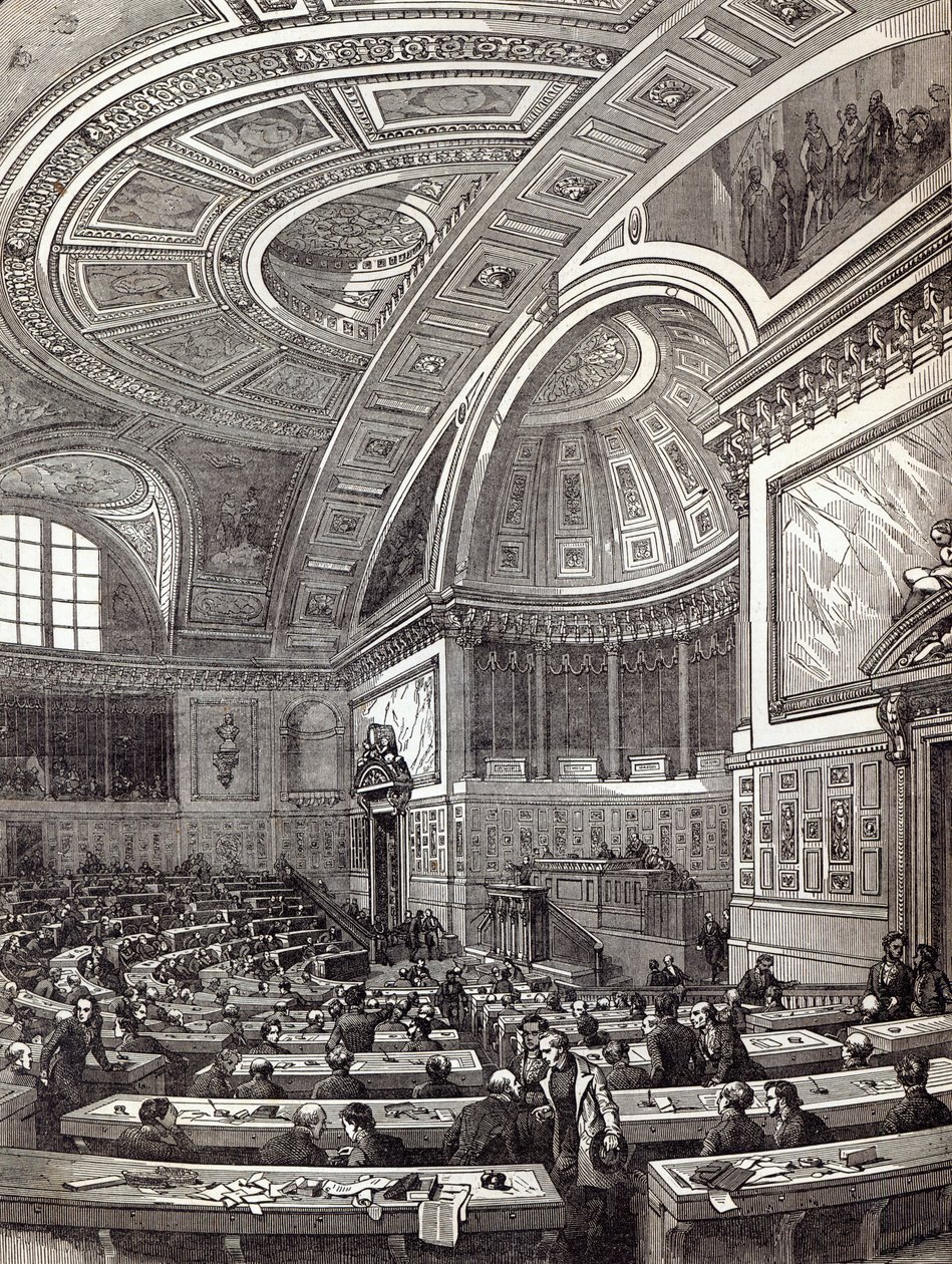 The French Chamber of Peers, fra The Illustrated London News, 1. februar 1845 av Edouard Renard