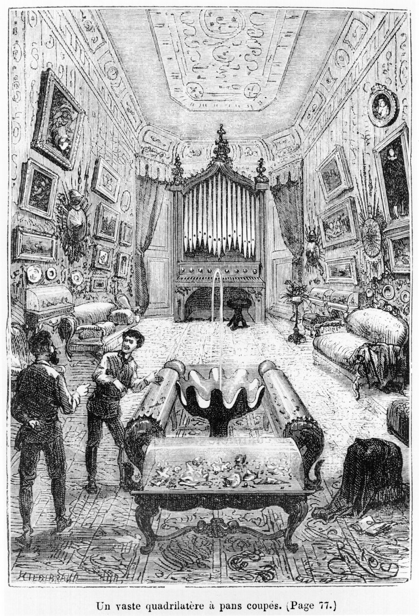 Interior of the Nautilus, illustrasjon fra 