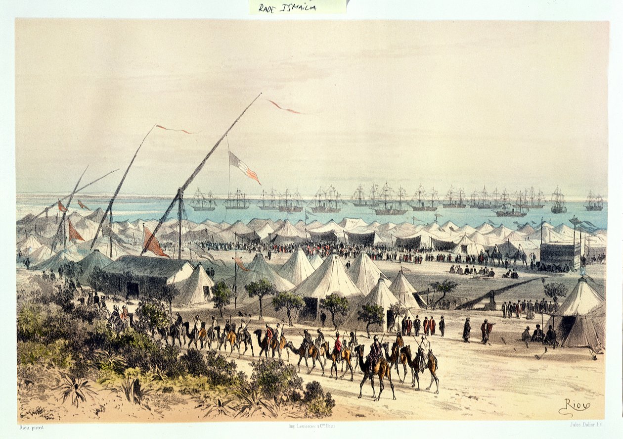 Innvielsesprosesjonen av Suez-kanalen ved havnen i Ismailiya, fra 