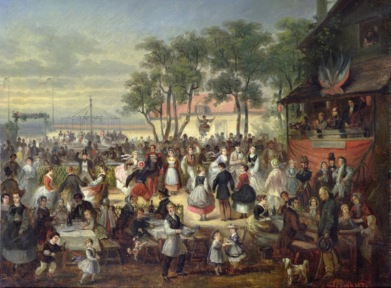 En fest i Saint-Cloud ca. 1860 av Edouard Vaumort