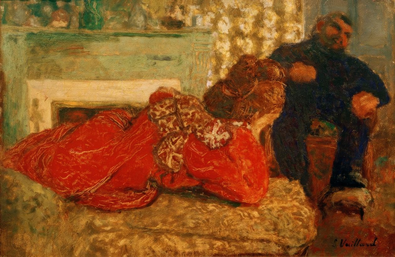 Den røde badekåpen av Edouard Vuillard