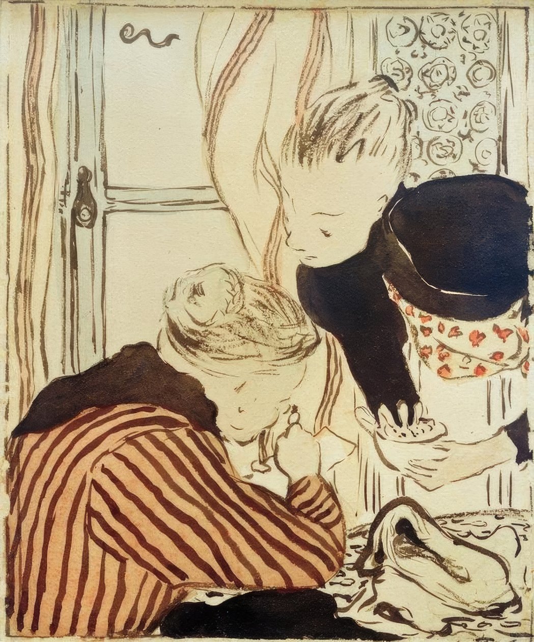 Madame Vuillard og en ung jente av Edouard Vuillard