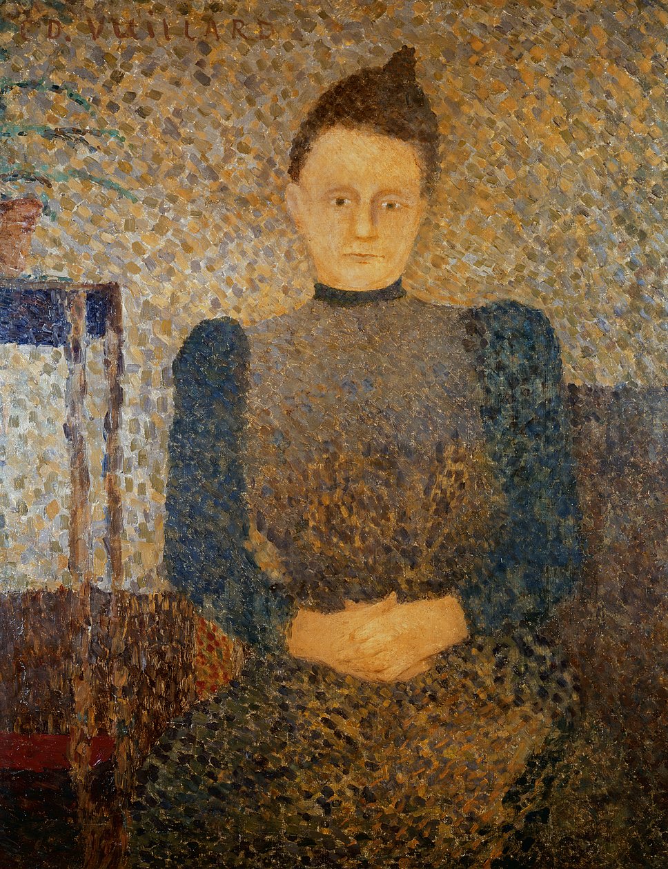 Portrett av Mlle Vuillard, søsteren til kunstneren, 1892-93 av Edouard Vuillard