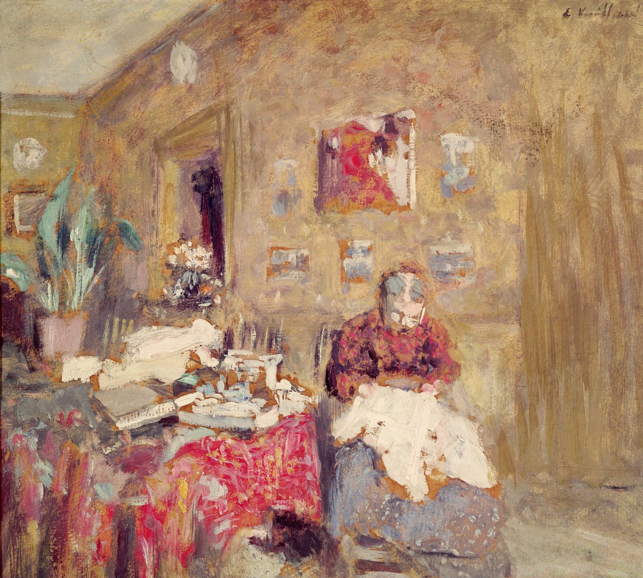 Portrett av kunstnerens mor av Edouard Vuillard