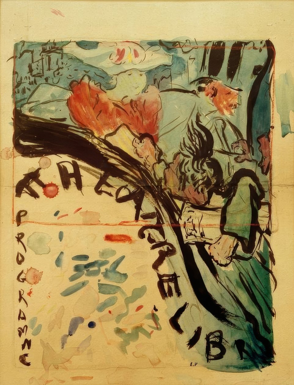 Programprosjekt for Det Frie Teater av Edouard Vuillard