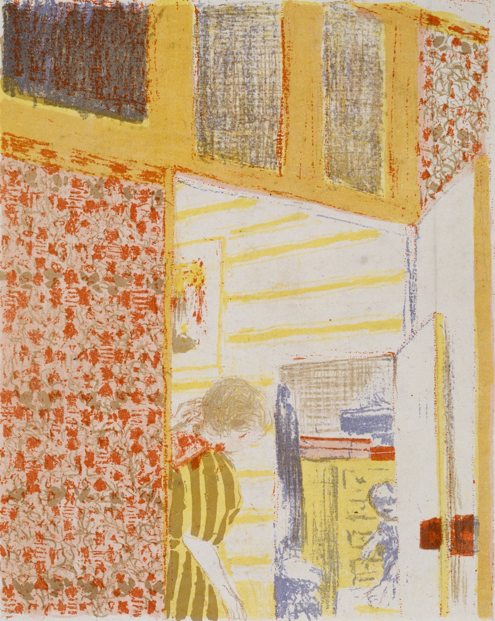 Rose-tonet interiør III, 1899 (litografi i farger) av Edouard Vuillard