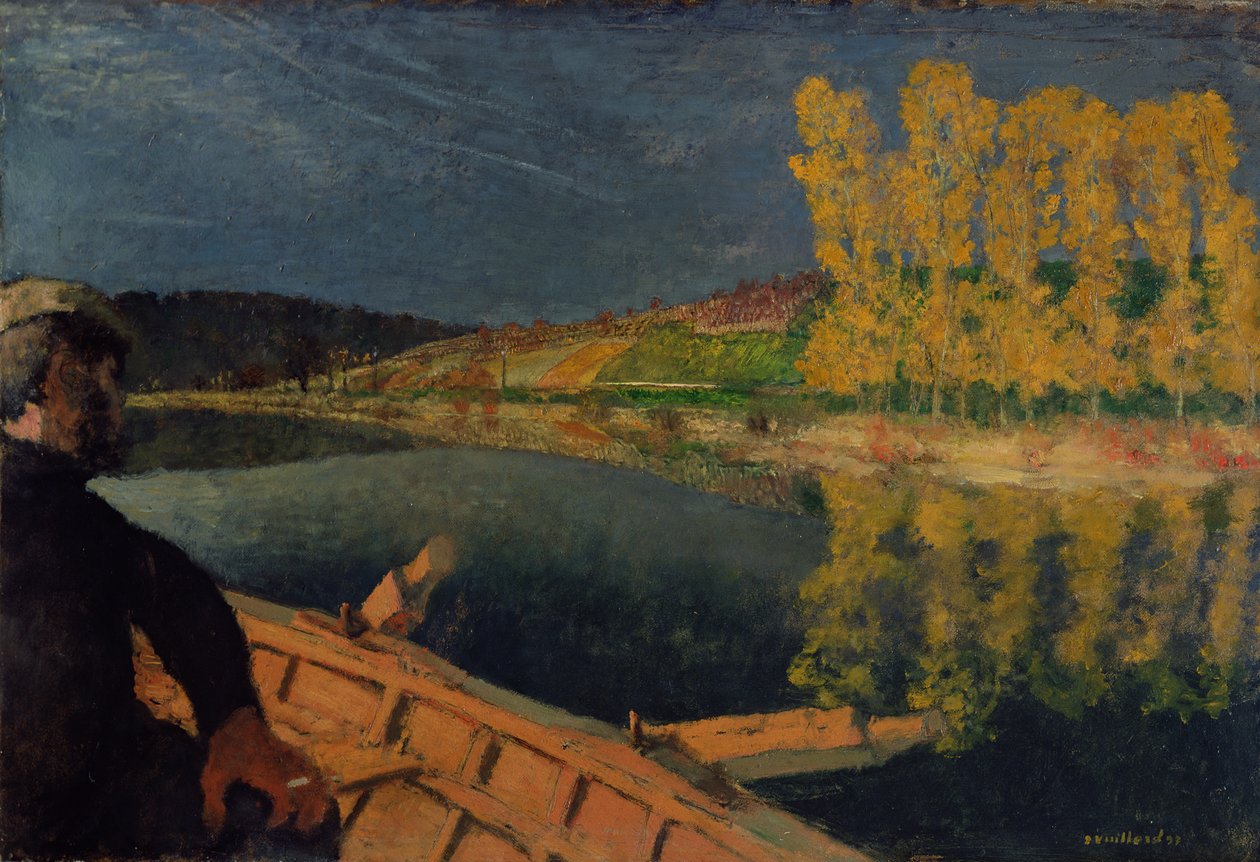 The Oarsman, 1897 (olje på kort) av Edouard Vuillard