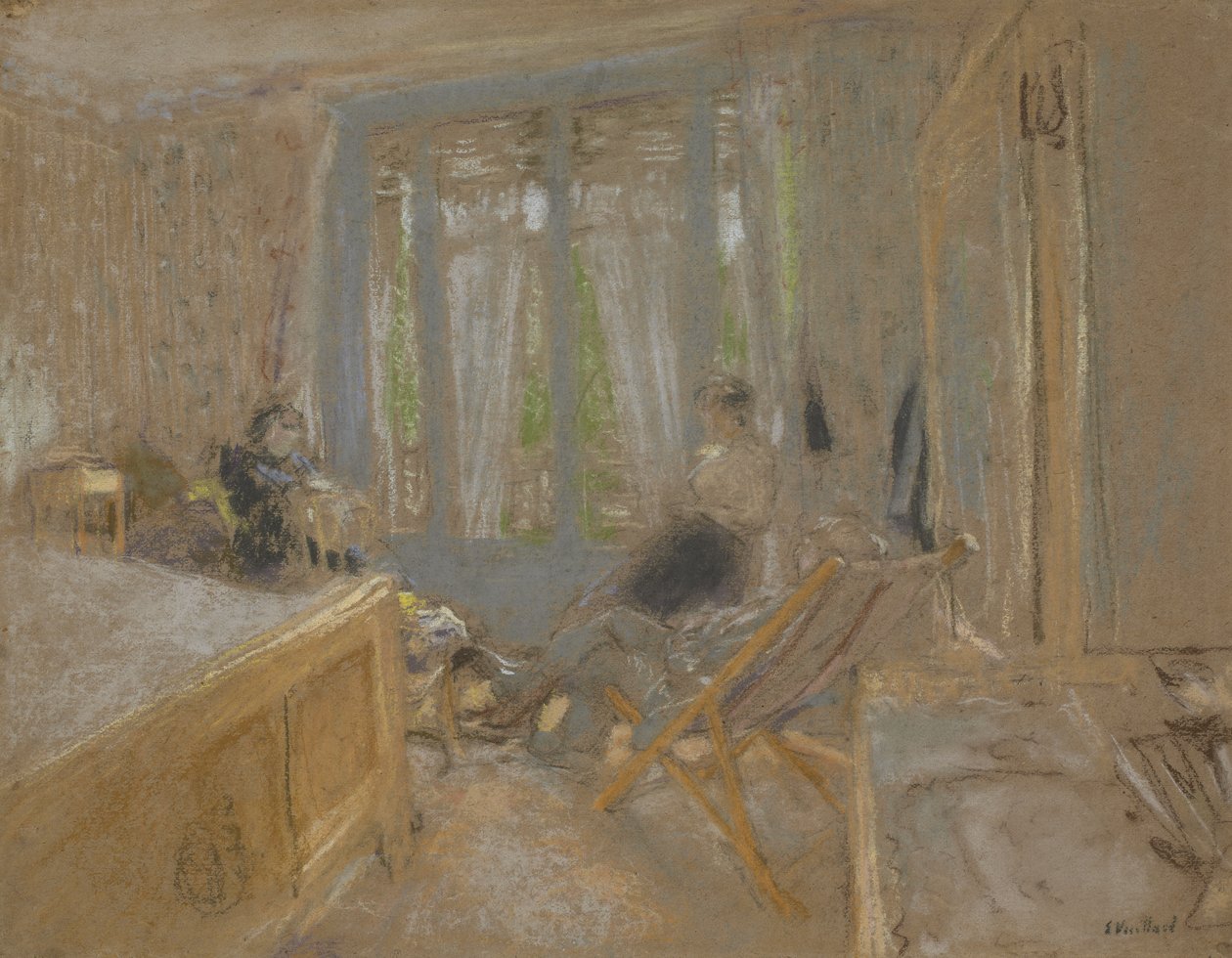 Vuillard-familien ved Closerie des Genêts, ca. 1921-24 av Edouard Vuillard