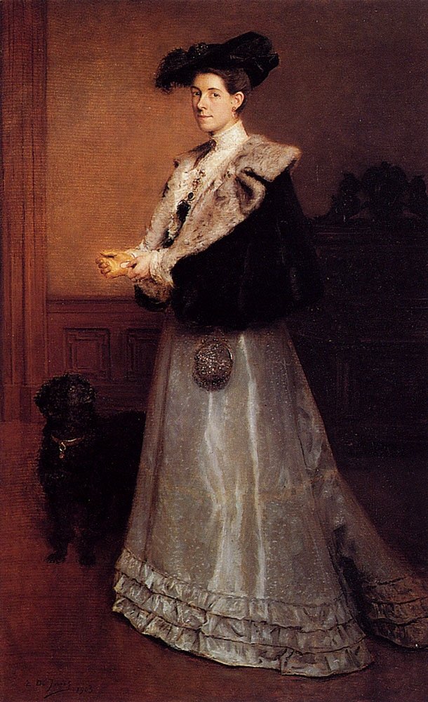 Portrett av en dame av Edouard de Jans