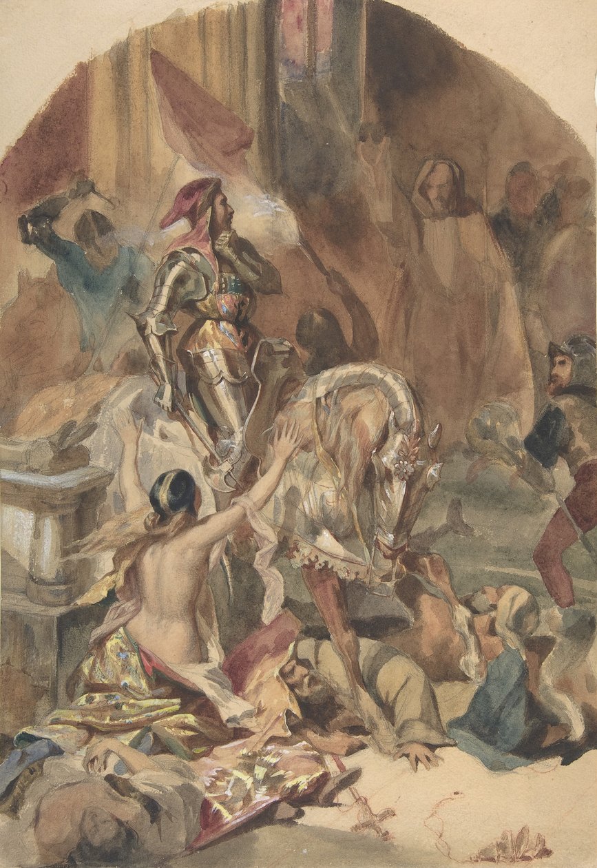Massacre de Nesle 1472, 1800-tallet. av Édouard Alexandre Odier