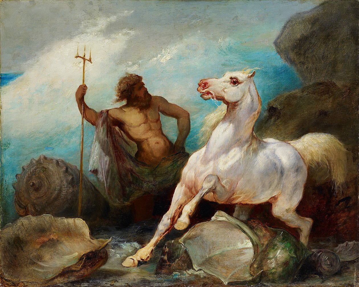 Neptun skaper hesten, ca 1845 av Édouard Alexandre Odier