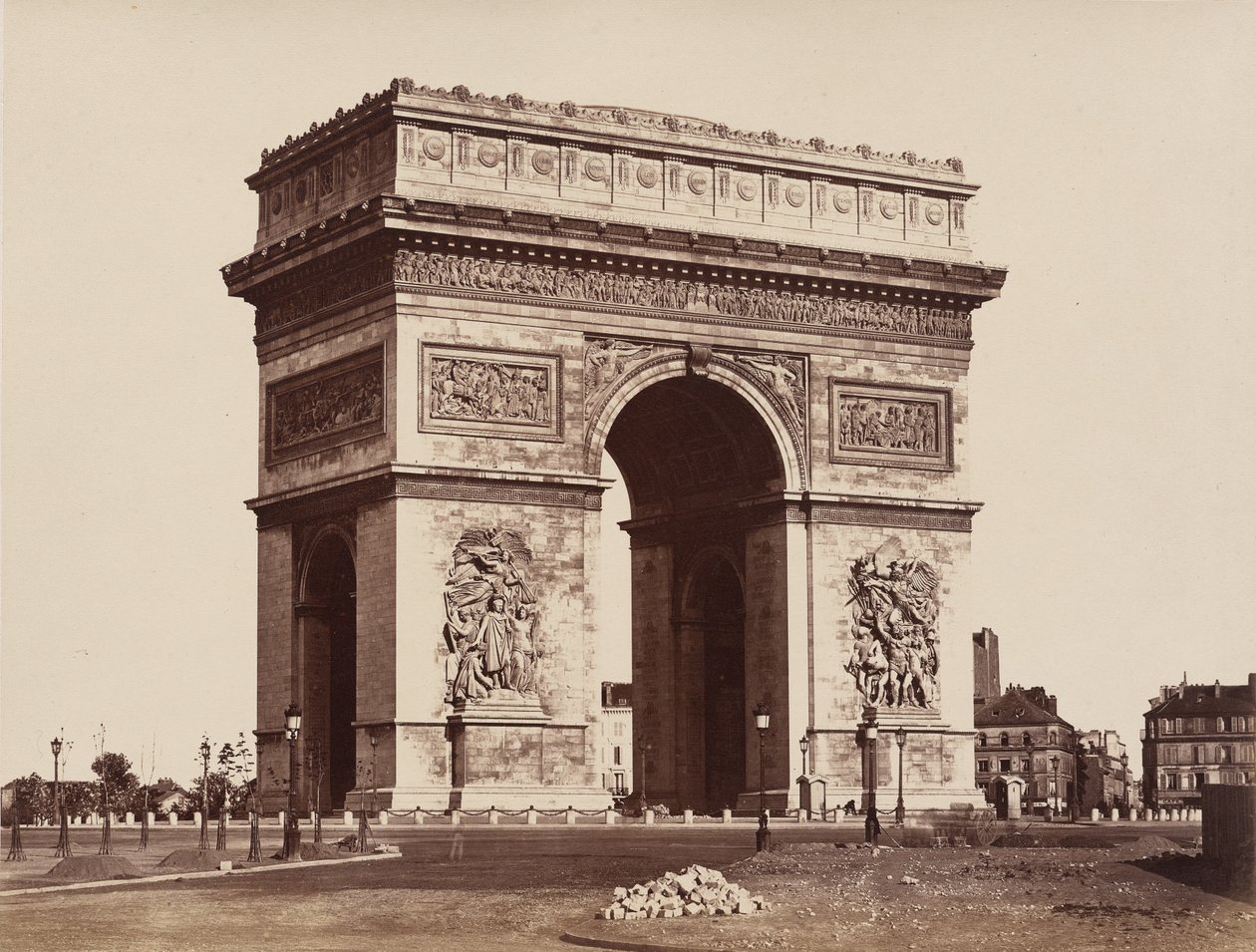 Triumfbuen ved Étoile, Paris av Édouard Baldus