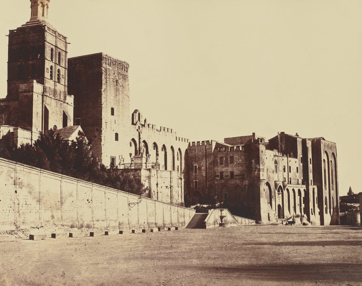 Avignon. Pavepalasset av Édouard Baldus