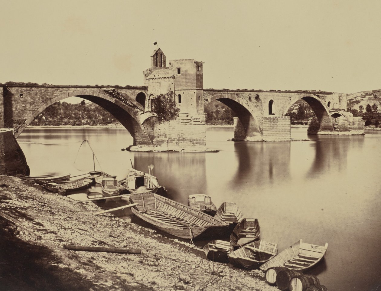 Avignon. Pont Saint-Bénézet av Édouard Baldus