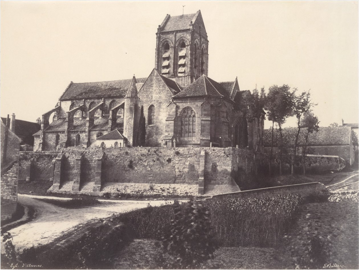 Kirken i Auvers av Édouard Baldus