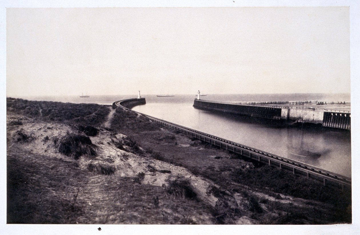 Innseilingen til havnen i Boulogne av Édouard Baldus