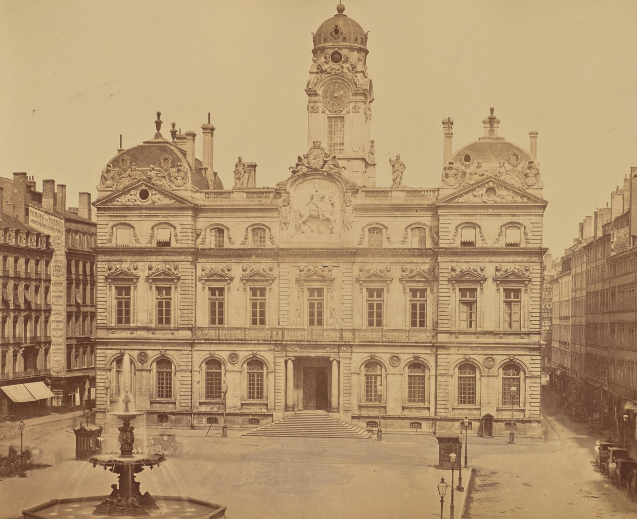 Lyon. Rådhuset av Édouard Baldus