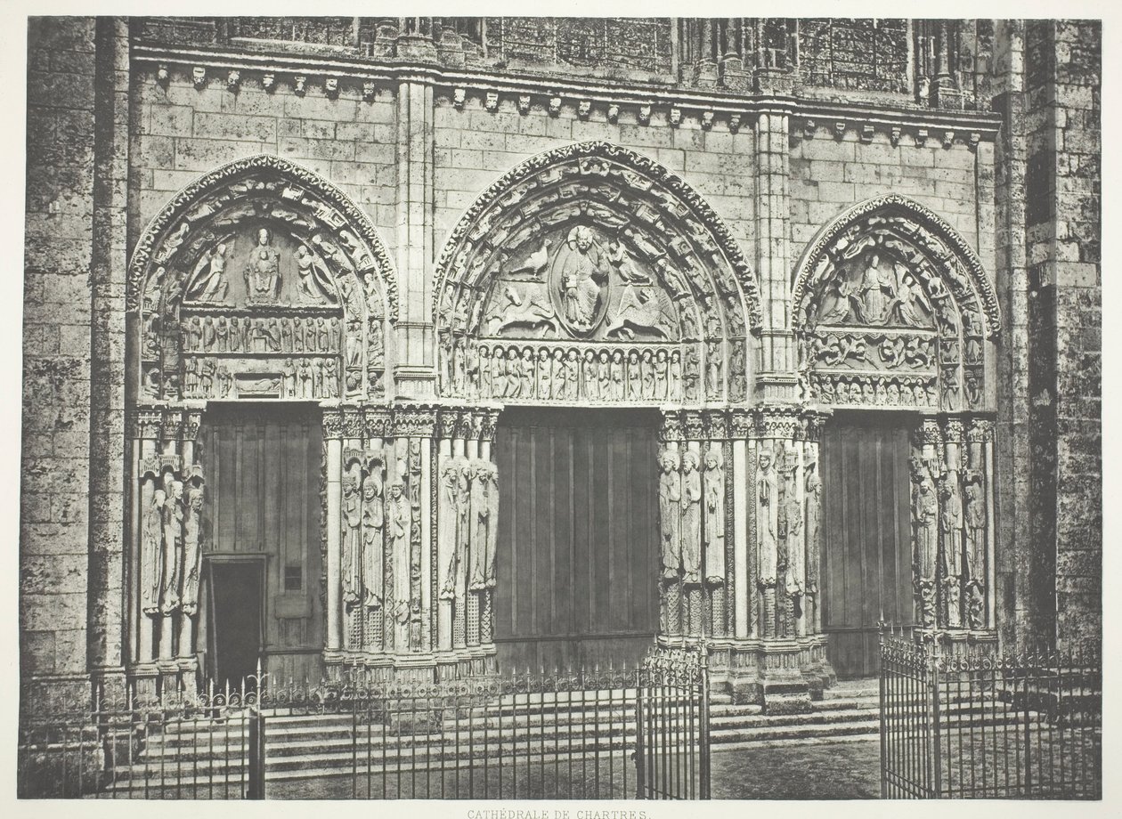 Hovedportalen, Chartres-katedralen av Édouard Baldus