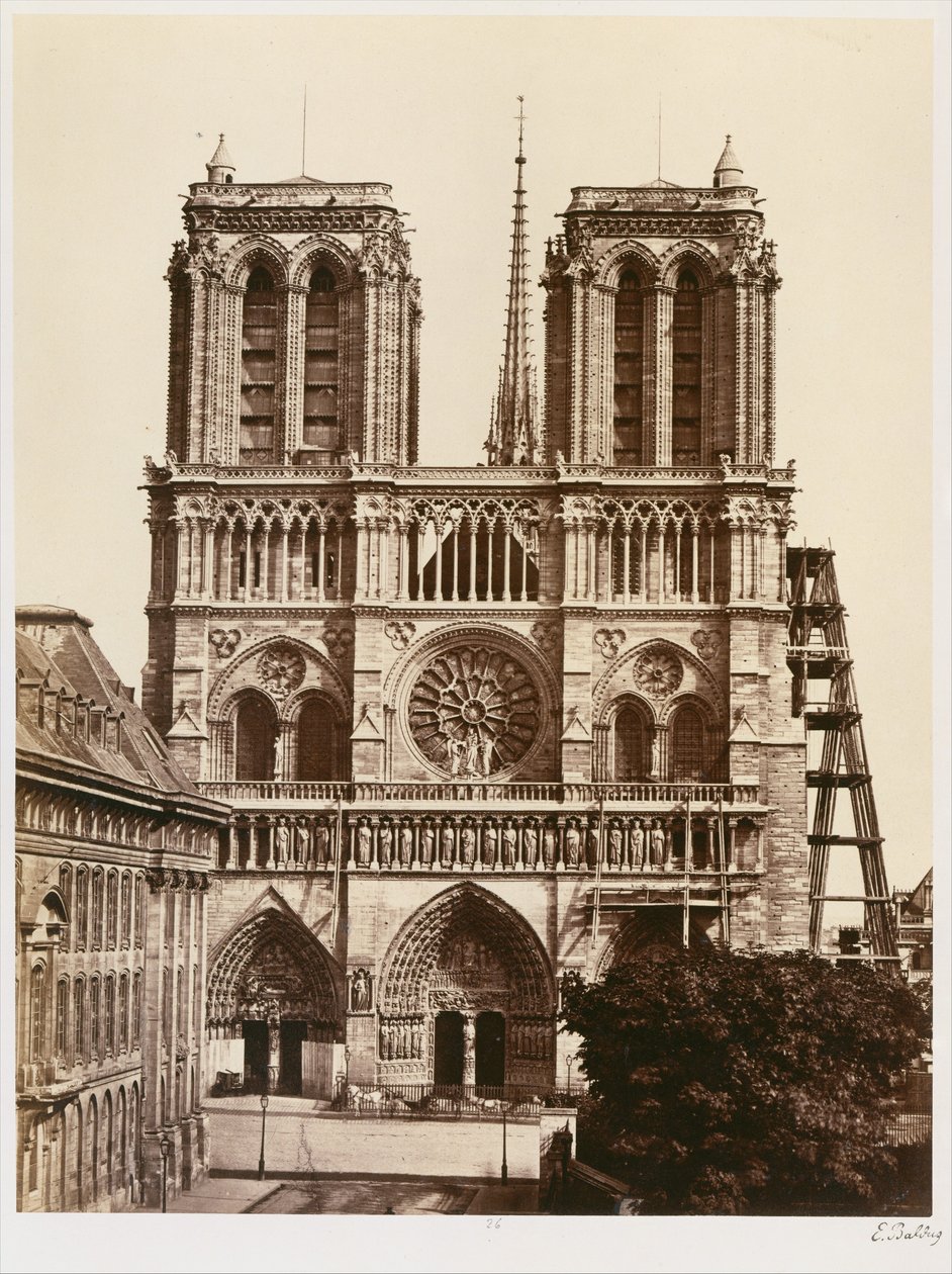 Notre-Dame (fasade) av Édouard Baldus