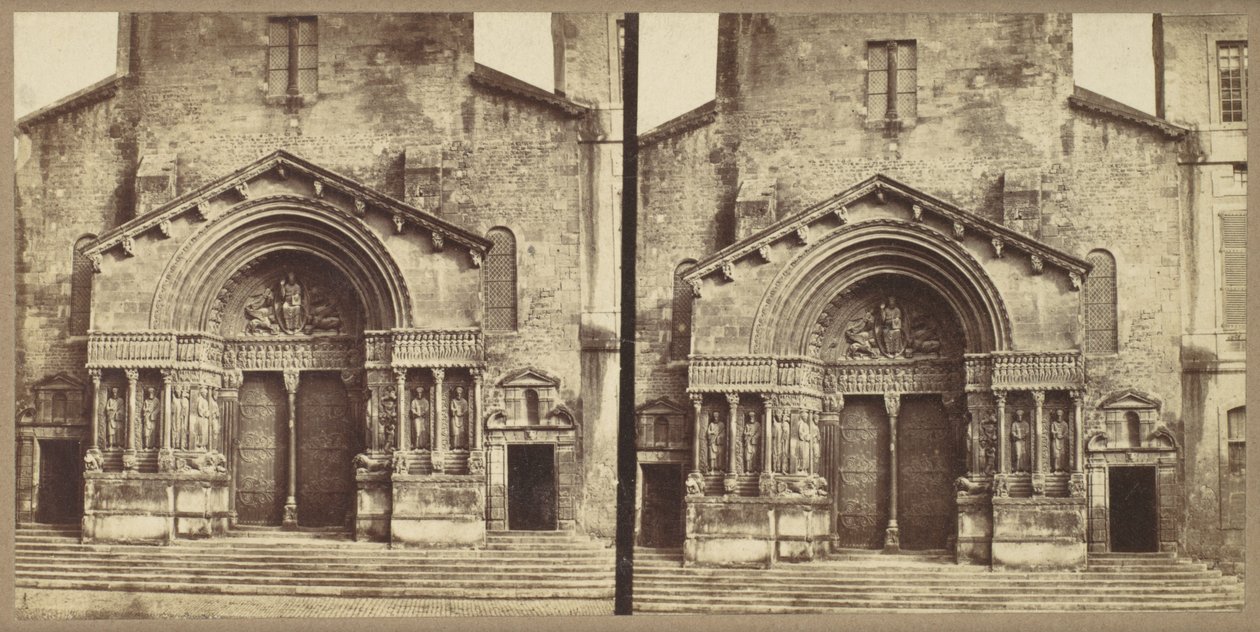 Portal, Saint-Trophime-kirken, Arles av Édouard Baldus