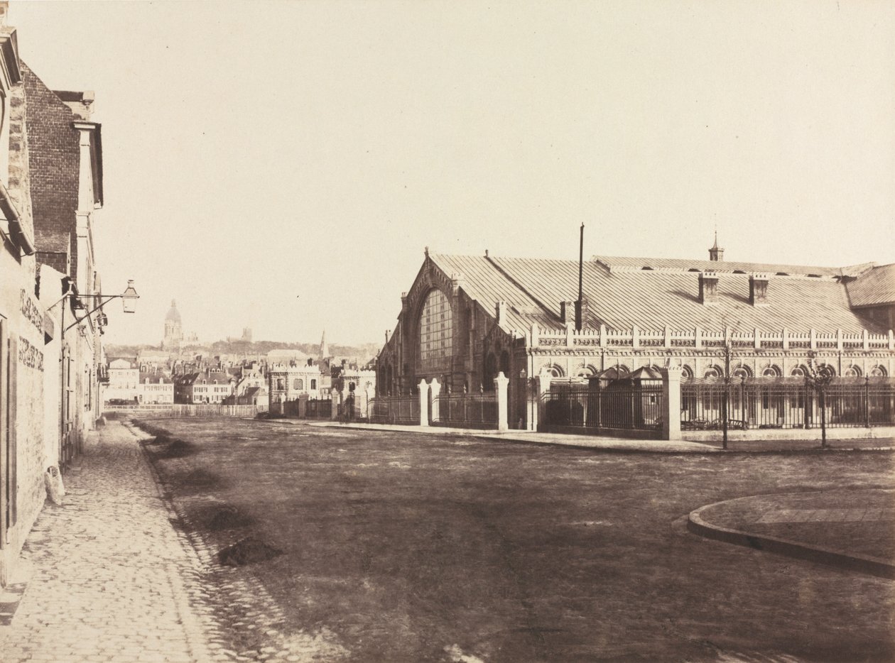 Sørgavlen til Boulogne jernbanestasjon av Édouard Baldus