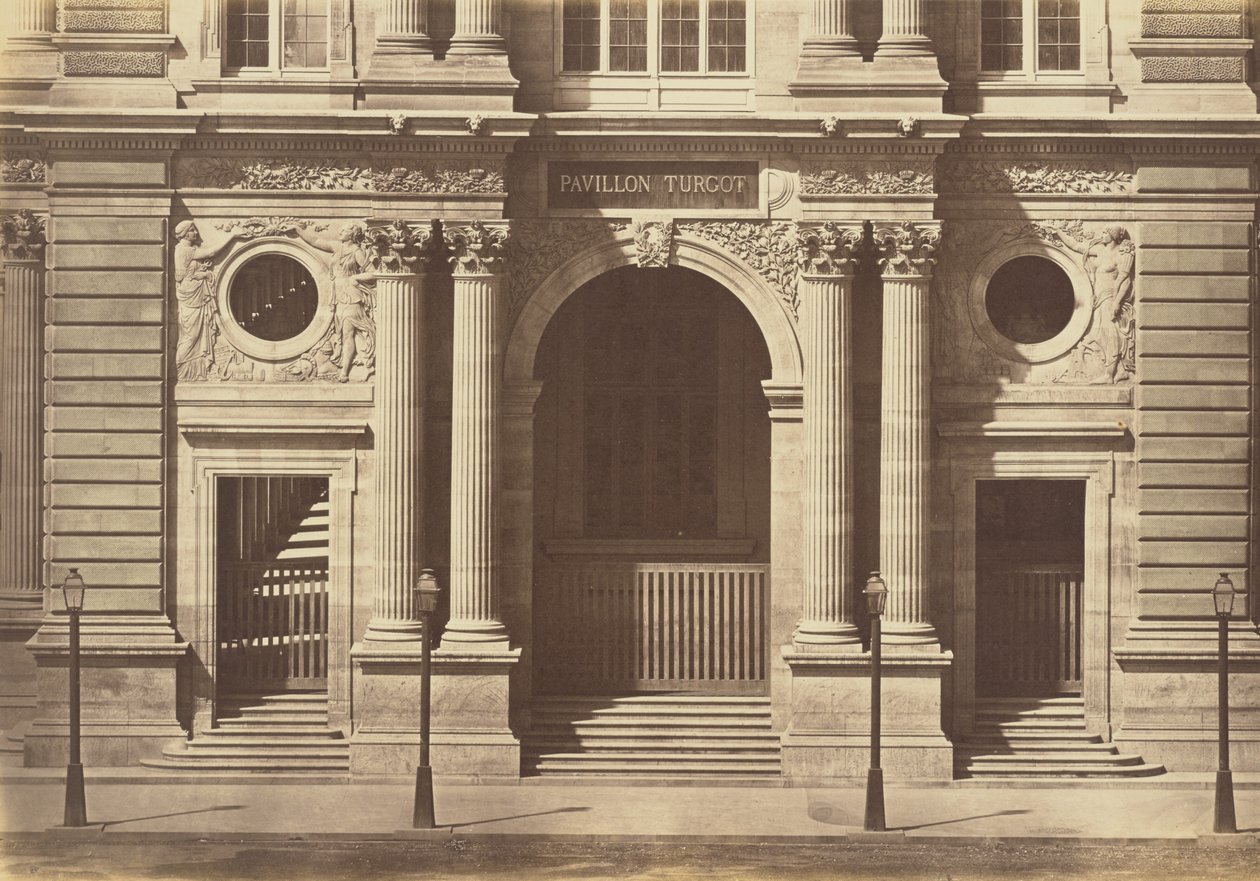 Første etasje i Pavillon Turgot, Louvre, Paris av Édouard Baldus