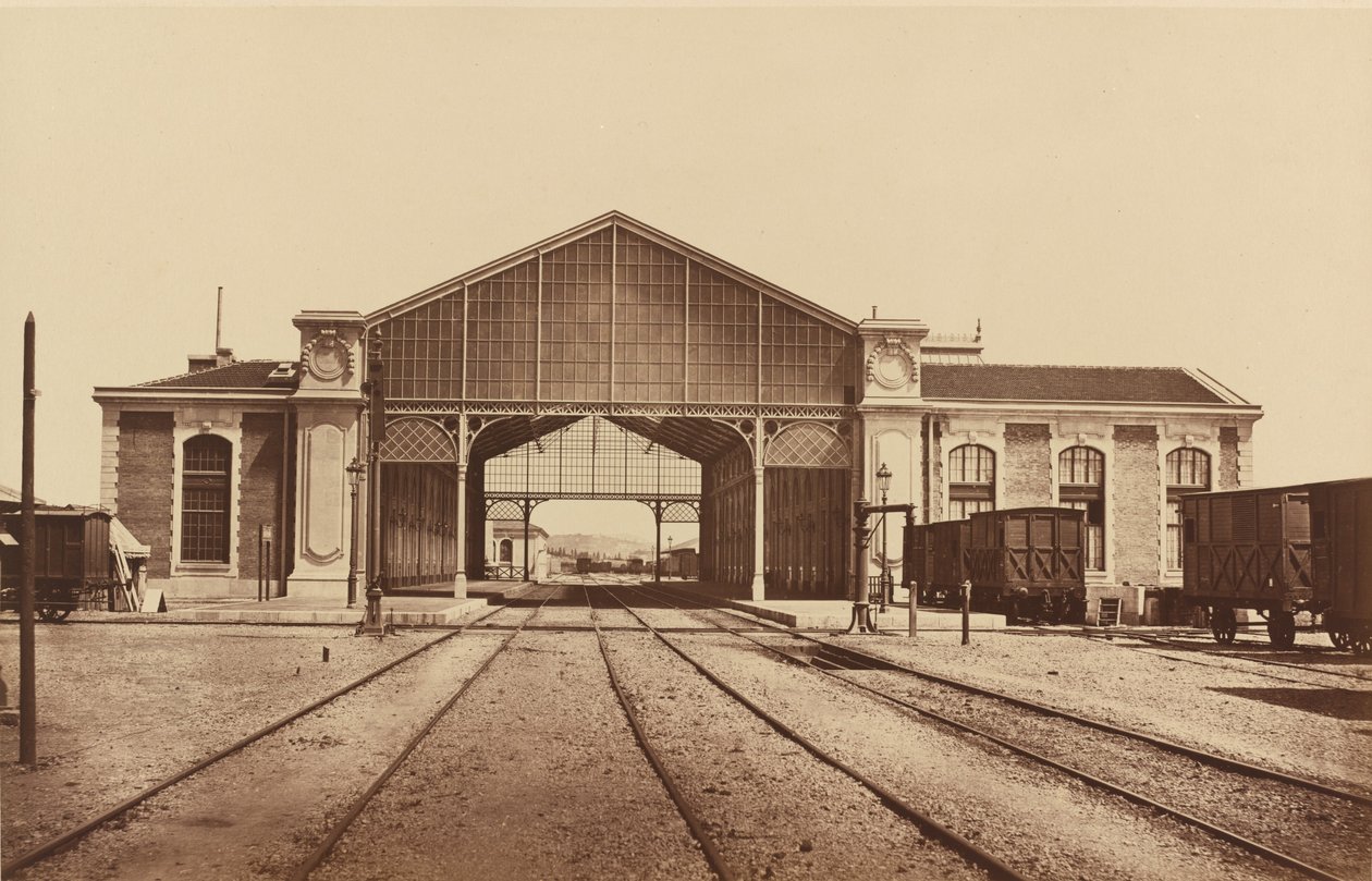 Toulon, Gare Toulon, jernbanestasjon, 1861 eller senere. av Édouard Baldus