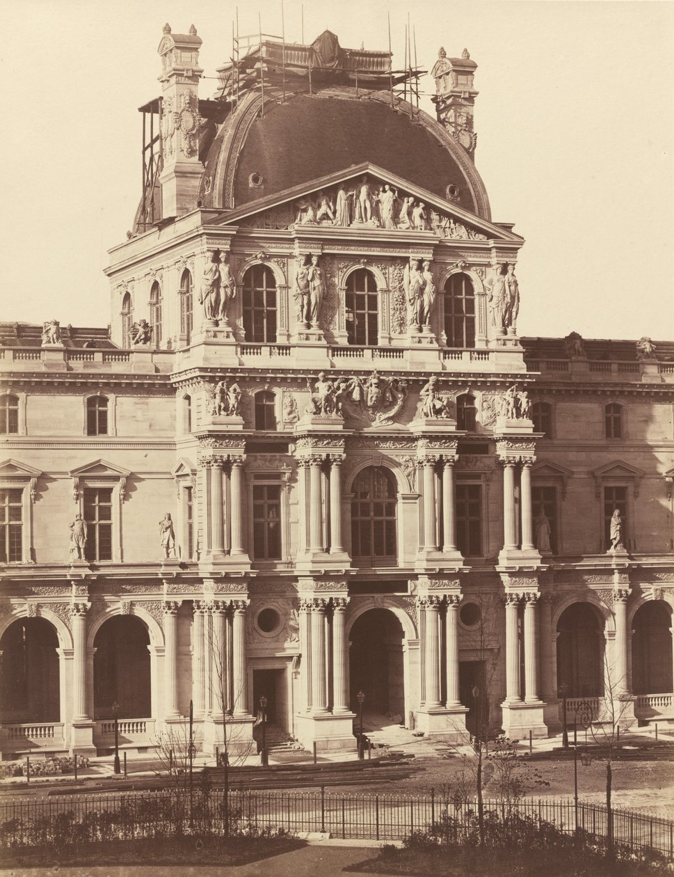 Utsikt over Louvre, 1855-1857. av Édouard Baldus