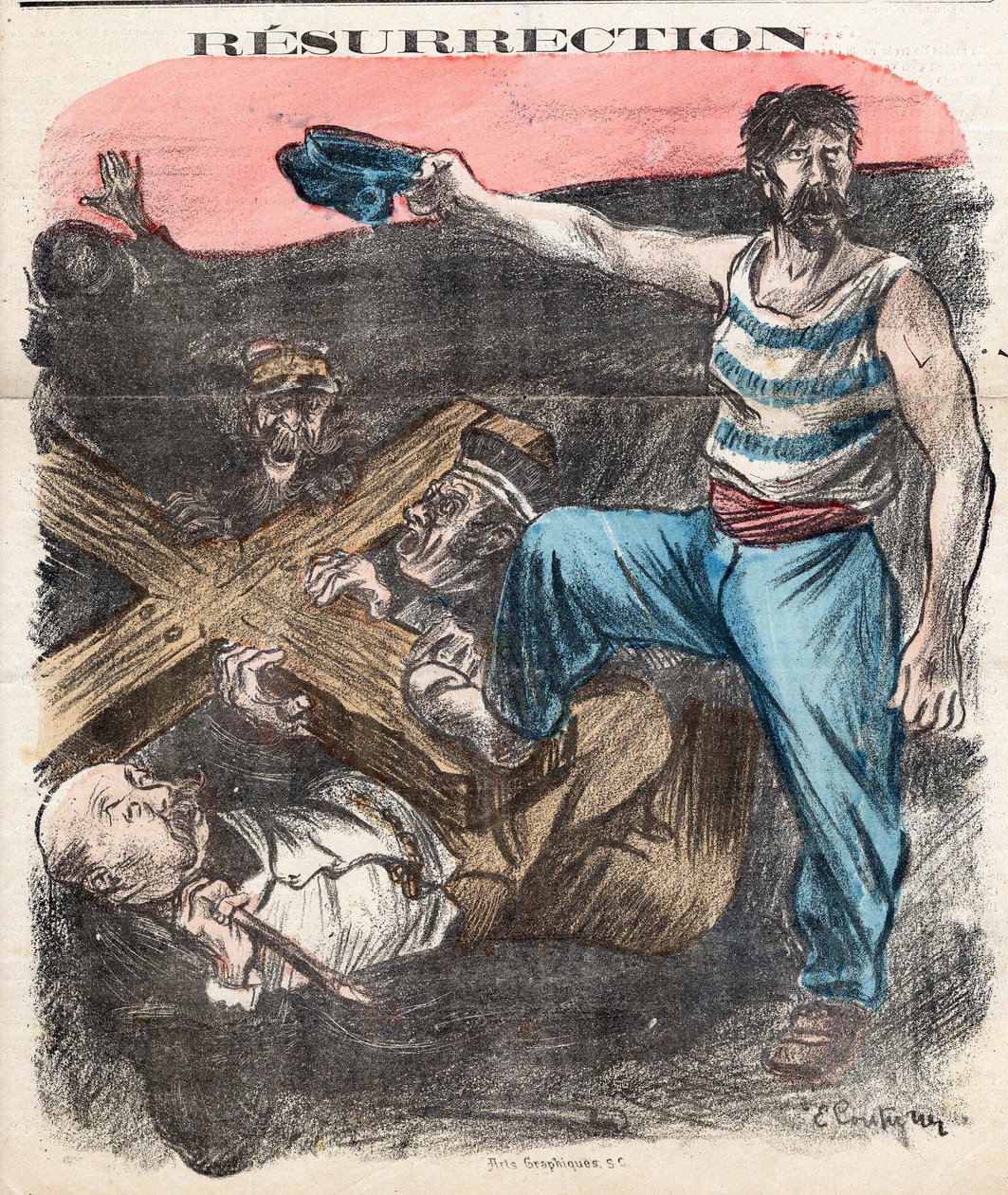 Omslag til "" The Socialist Chambard"", nummer 71, Satirical in Colors av Edouard Couturier