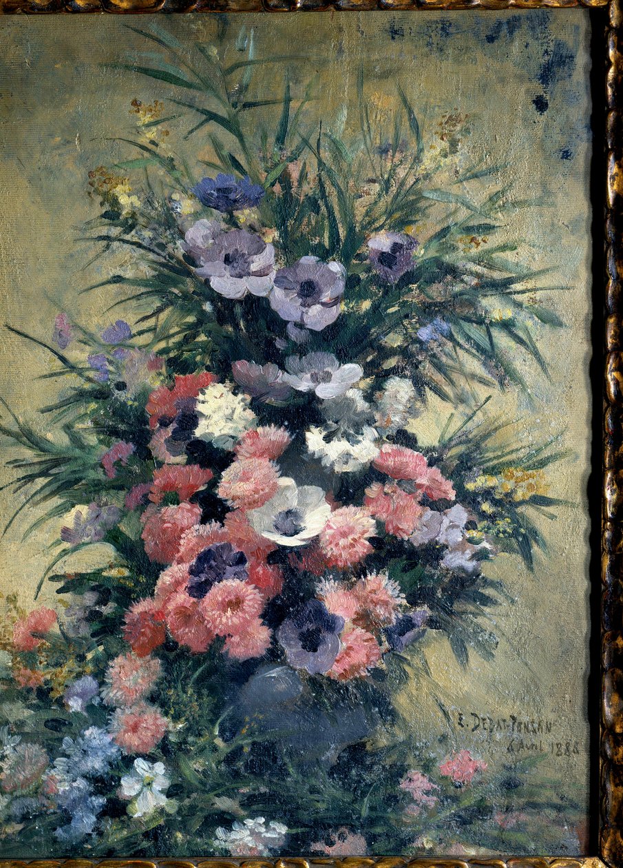 Bukett med anemoner Maleri av Edouard Debat Ponsan (1847-1913). 1888. Omvisninger, Museum of Fine Arts av Edouard Debat Ponsan