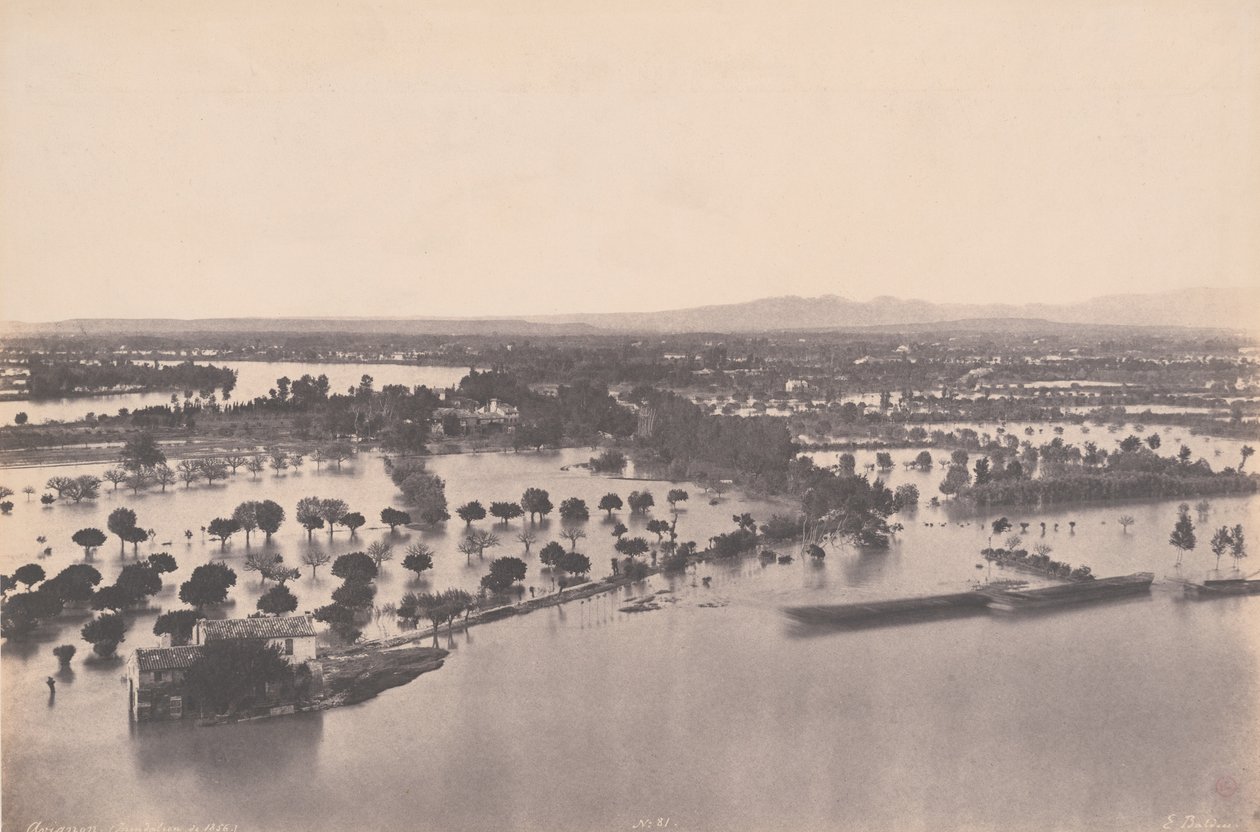 Avignon (flom fra 1856) av Edouard Denis Baldus