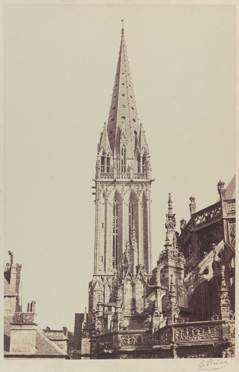 Saint-Pierre-kirken, Caen av Edouard Denis Baldus