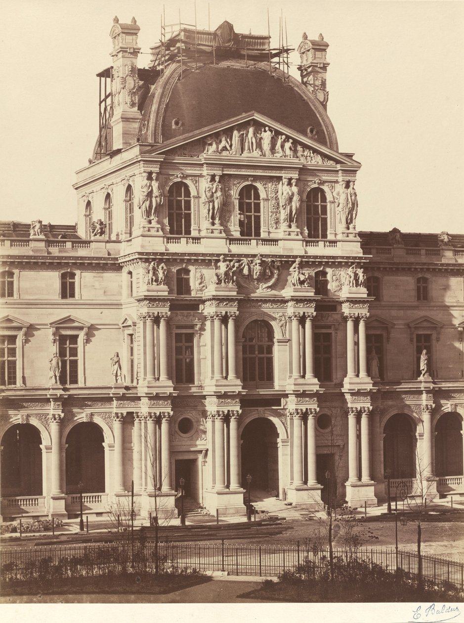 Utsikt over Louvre av Edouard Denis Baldus