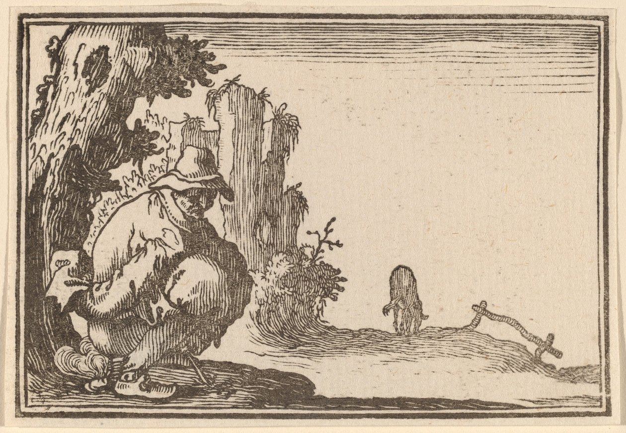Bonde avføring av Edouard Eckman after Jacques Callot