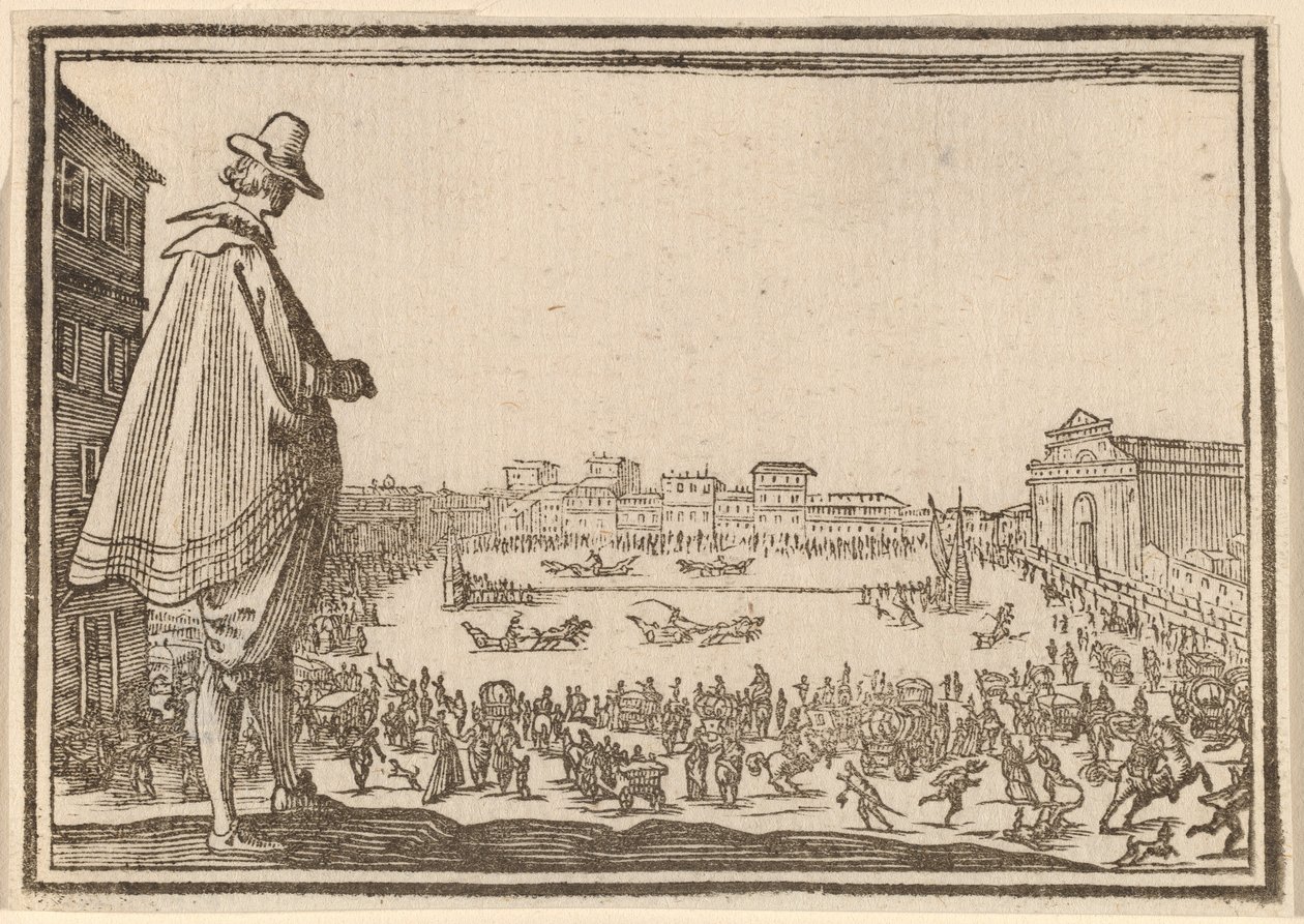 Piazza Santa Maria Novella, Firenze av Edouard Eckman after Jacques Callot