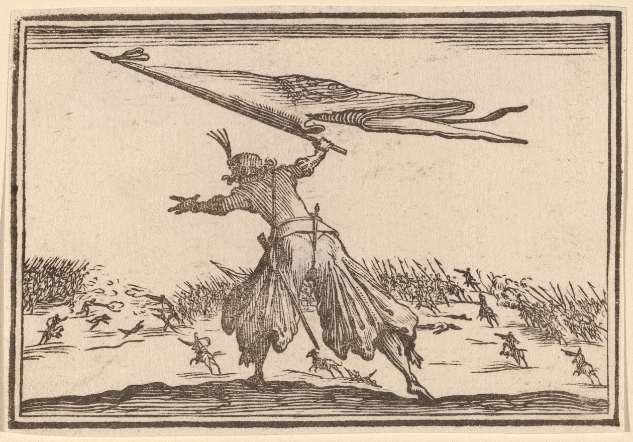 Fanebærer av Edouard Eckman after Jacques Callot