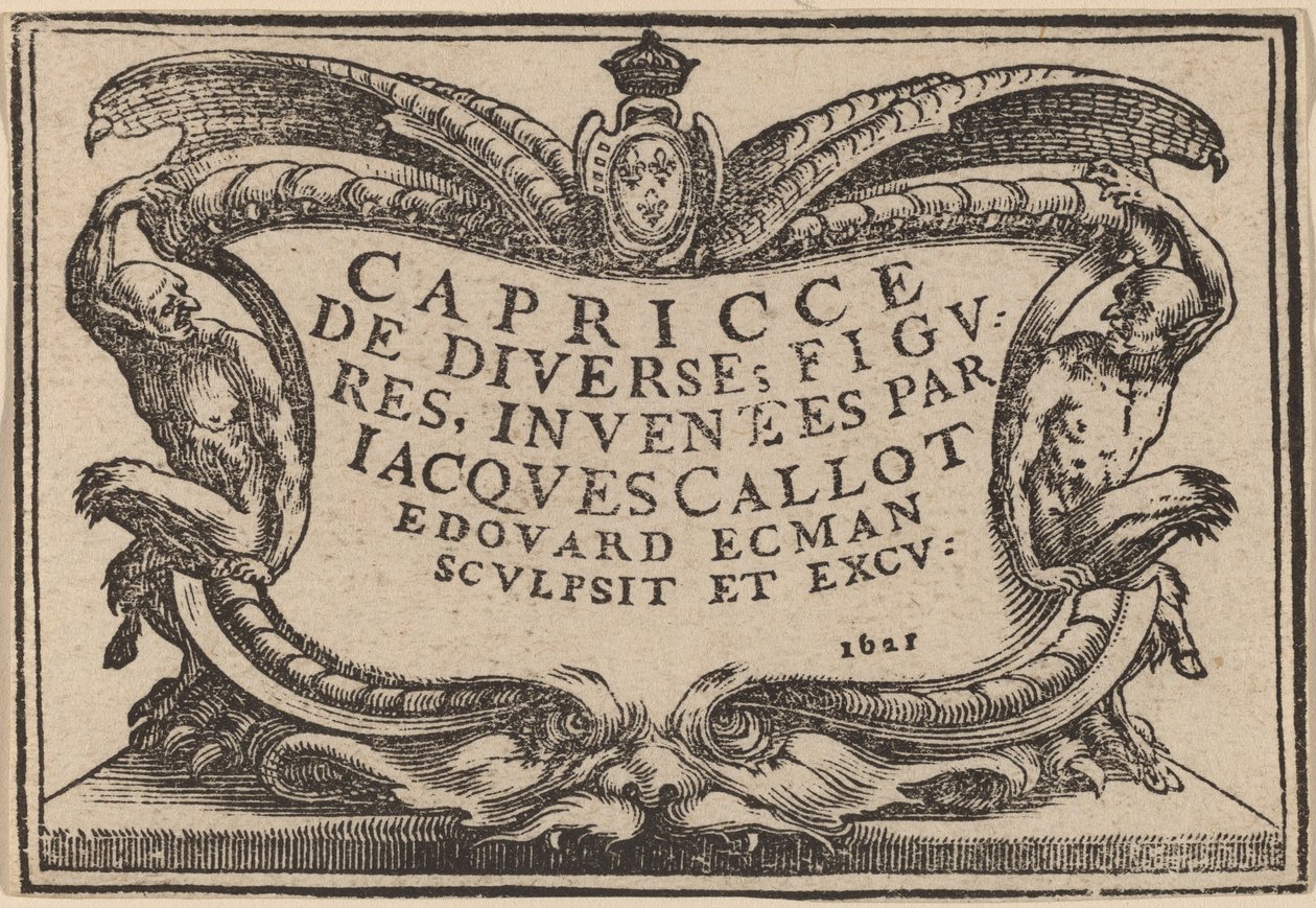 Tittelside for "The Capricci" av Edouard Eckman after Jacques Callot