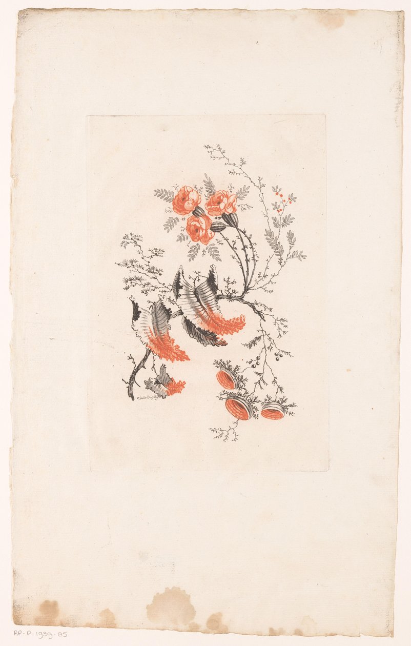 Ulike fantasiebloemen Ideale blomster (serietittel) av Edouard Gautier Dagoty