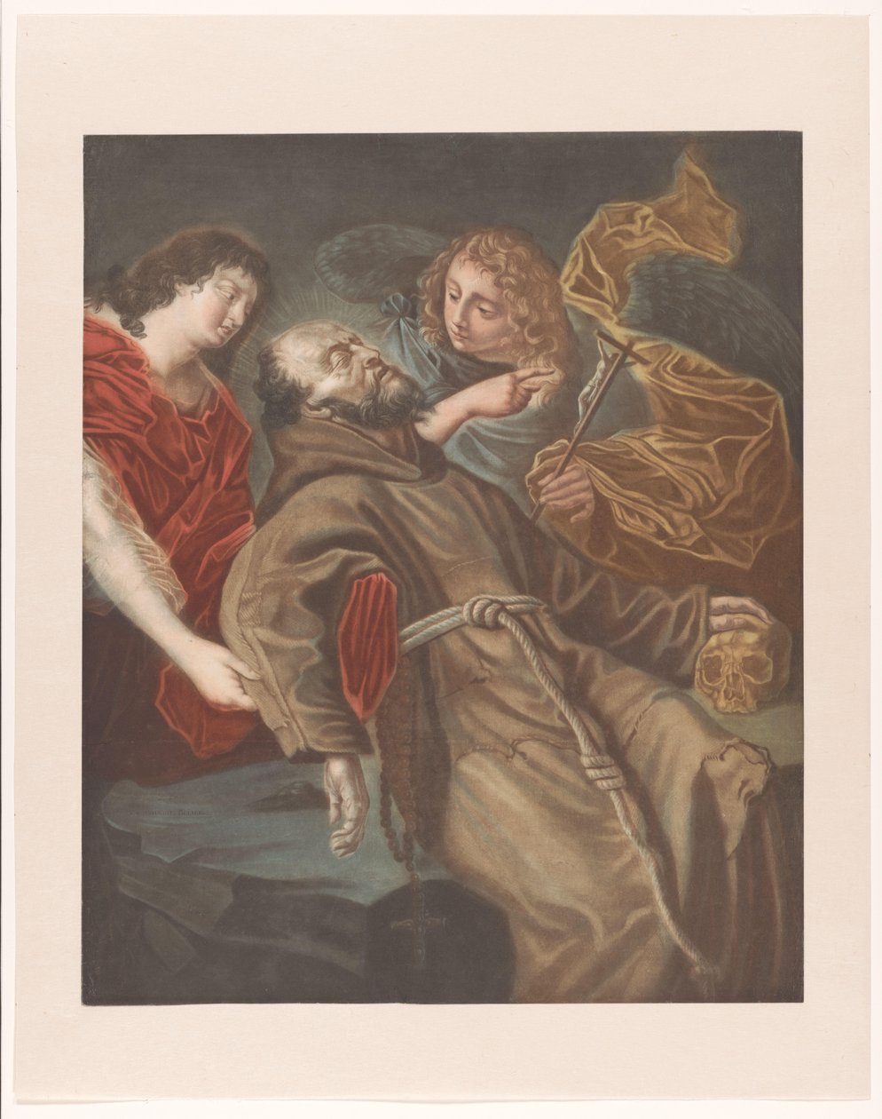 Saint Francis død av Edouard Gautier Dagoty