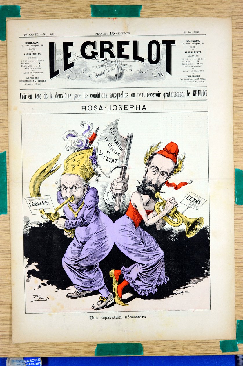Omslag til “” Le Grelot””, nummer 1054, Satirical in Colors av Edouard Guillaumin Pepin