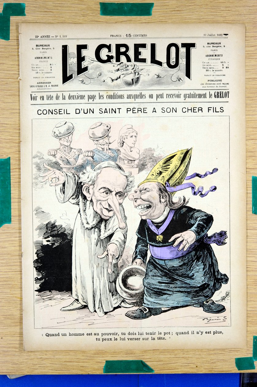 Omslag til "" Le Grelot"", nummer 1109, Satirical in Colors av Edouard Guillaumin Pepin