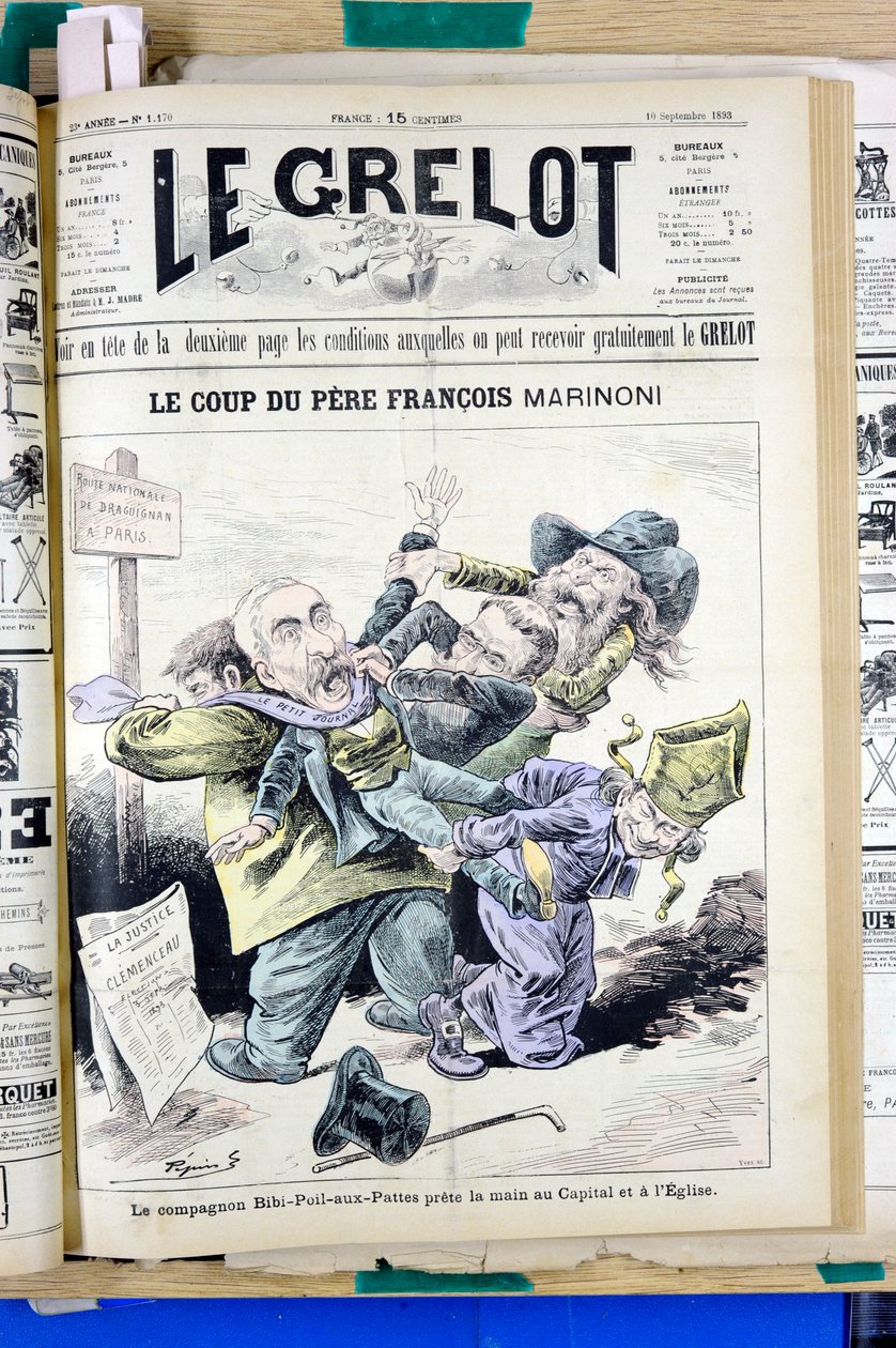Omslag til "" Le Grelot"", nummer 1170, Satirical in Colors av Edouard Guillaumin Pepin