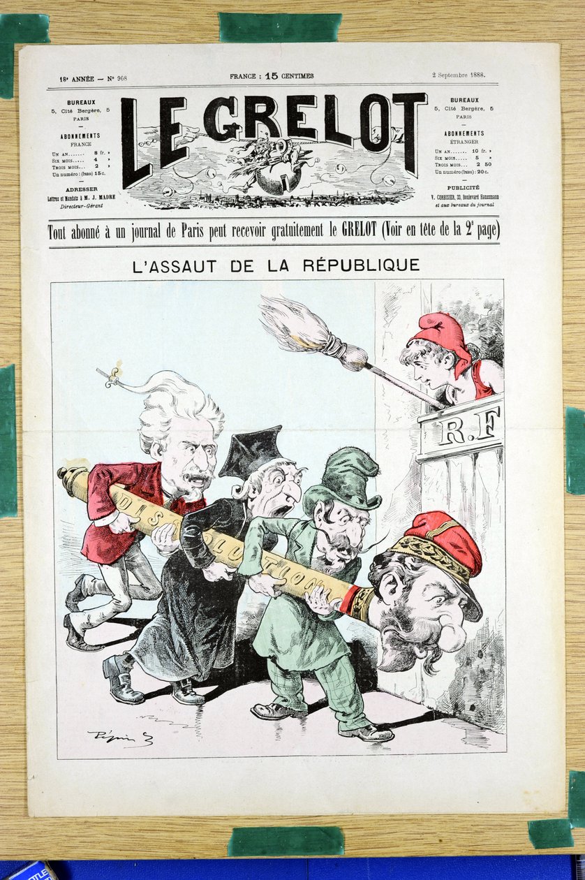 Omslag til "" Le Grelot "", nummer 908, Satirique en Couleurs av Edouard Guillaumin Pepin