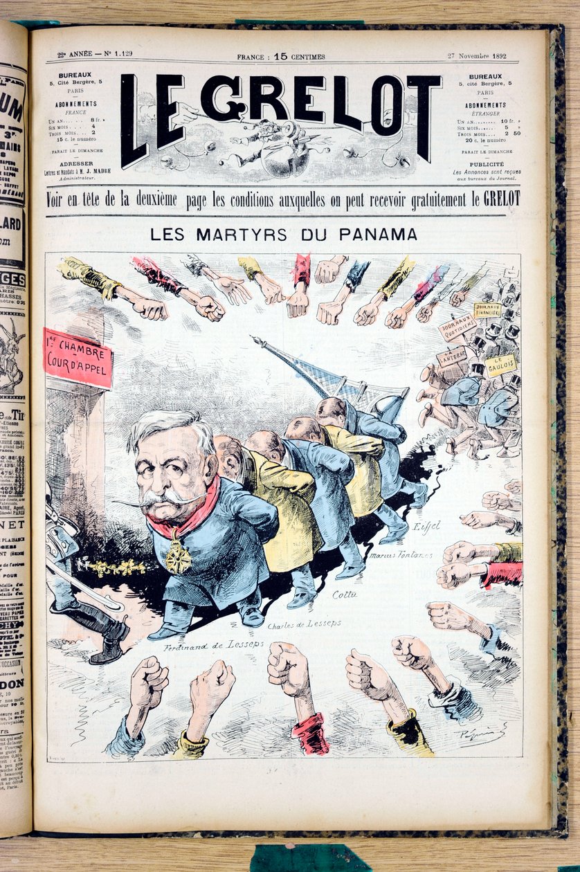 Cover av "" The Grelot "", Satirique en Colors av Edouard Guillaumin Pepin