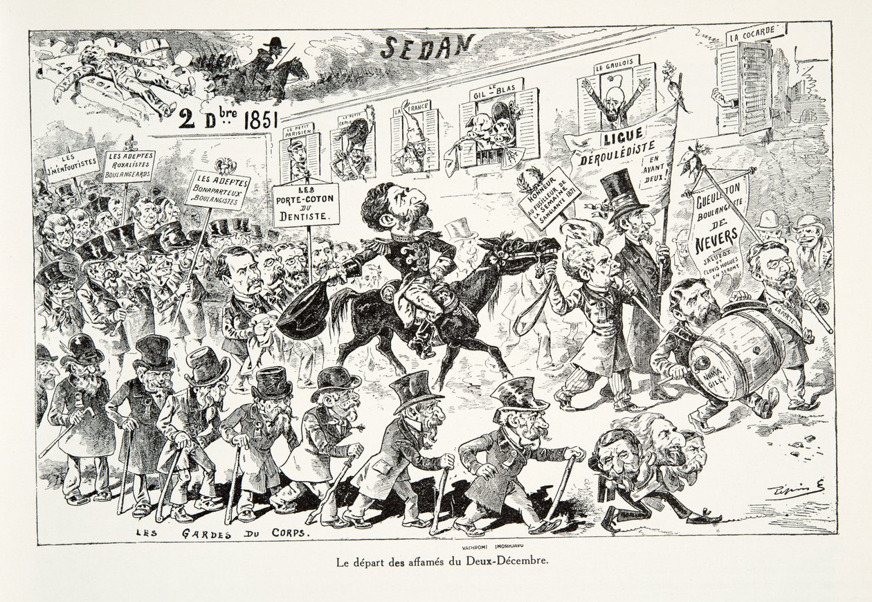 The Departure of the Starving den andre desember, fra History of the Third Republic, Vol. I, Politisk historie, pub.1933 av Edouard Guillaumin Pepin